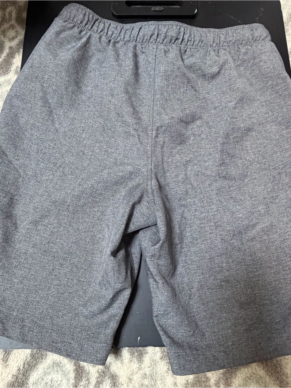 Hurley Gray Elastic Waistband Drawstring Comfortable Dress Shorts